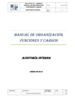Auditoría Interna - Ministerio de la Defensa Pública
