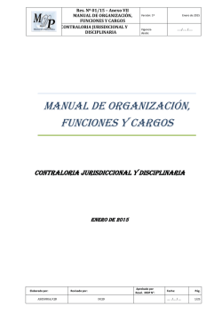 Contraloría Jurisdiccional y Disciplinaria