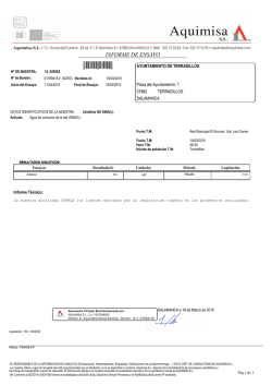 analisis arsenico mes marzo 2015