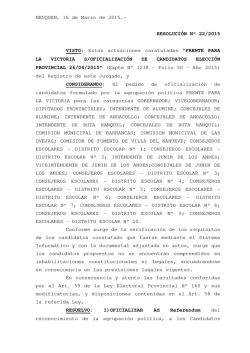 Res 22_15 - Oficializa FPV