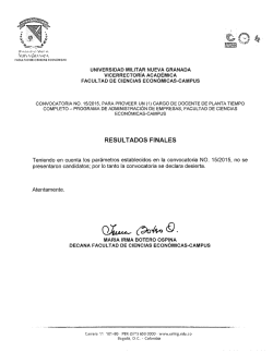 universidad militar nueva granada vicerrectoria académica facultad