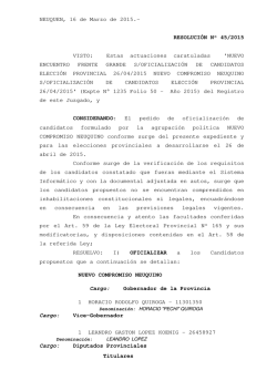 Res 45 15 - Oficializa NCN