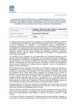 Informe ANECA - Ministerio de Educaci&oacute;n, Cultura y Deporte