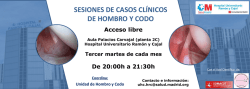 SESIONES DE CASOS CLÍNICOS DE HOMBRO Y CODO Sesiones