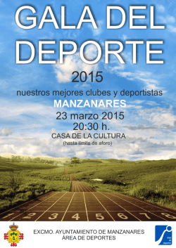 Gala del Deporte 2015 - Ayuntamiento de Manzanares