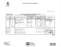 TABLAS DE RETENCION DOCUMENTAL