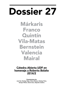 M&aacute;rkaris Franco Quint&iacute;n Vila-Matas Bernstein Valencia