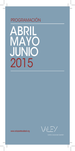 ABRIL MAYO JUNIO 2015 - Valey Centro Cultural de Castrillón