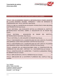 Transcripción de noticias 24 de marzo 2015