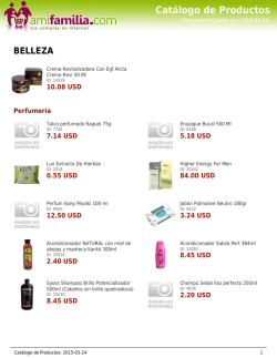 Cat&aacute;logo de Productos