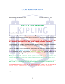KIPLING DOWNTOWN SCHOOL - Sistema Educativo Rudyard Kipling