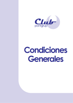 Condiciones Generales Sovag - Pont Grup