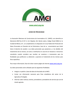 Aviso de Privacidad - Asociación Mexicana de Constructores de