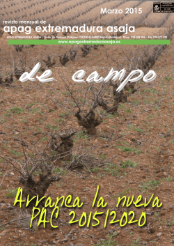 revista marzo 2015 - APAG EXTREMADURA ASAJA