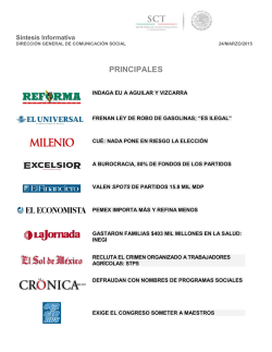 PRINCIPALES - Secretaría de Comunicaciones y Transportes