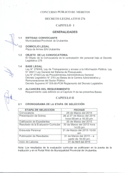 concurso publico de meritos decreto legislativo 276