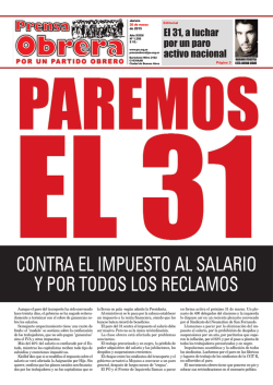 CONTRA EL IMPUESTO AL SALARIO Y POR