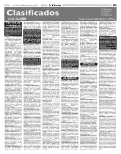 Clasificados Diario El Clar&iacute;n de La Victoria S&aacute;bado 28 de Marzo de