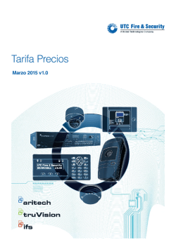 Tarifa de precios Aritech 2015
