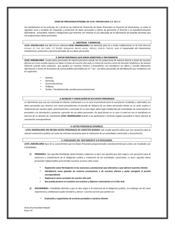 Aviso de privacidad integral Enero 15 AVISO DE PRIVACIDAD