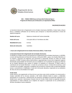 Diploma en Gesti&oacute;n del Turismo Sostenible - Fondo Verde-PAEC