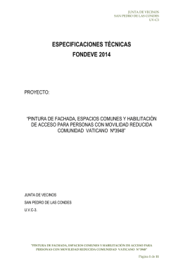 Especificaciones Técnicas. - Municipalidad de Las Condes
