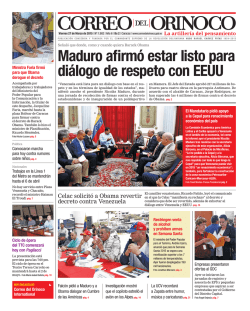 Maduro afirmó estar listo para diálogo de respeto con EEUU