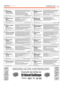 Esquelas - El Ideal Gallego
