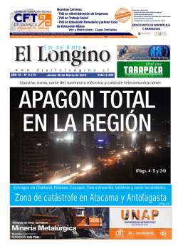 Zona de catástrofe en Atacama y Antofagasta