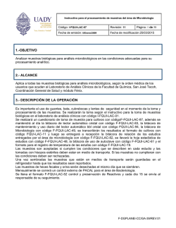 1.-objetivo 2.- alcance 3.- descripción de la operación