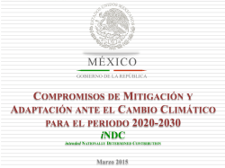 Compromisos de Mitigación y Adaptación ante el Cambio Climático