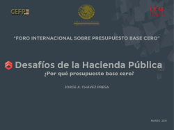 Dr. Jorge Chávez Presa - Desafíos de la Hacienda Pública