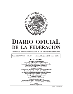 CONTENIDO - Diario Oficial de la Federación