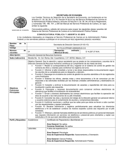 Convocatoria 03-2015 - Secretaría de Economía