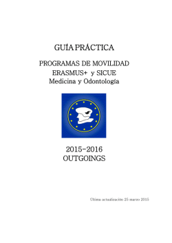 Guía práctica Erasmus+ Sicue outgoings