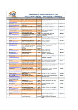 Directorio Sedes Departamentales
