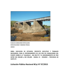 pliego de condiciones particulares