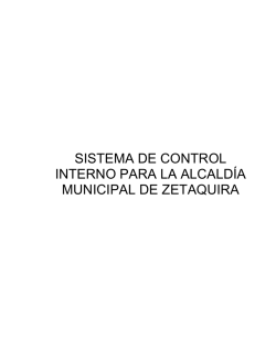 SISTEMA DE CONTROL INTERNO PARA LA ALCALDÍA