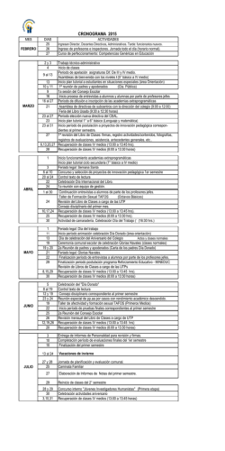 cronograma anual 2015
