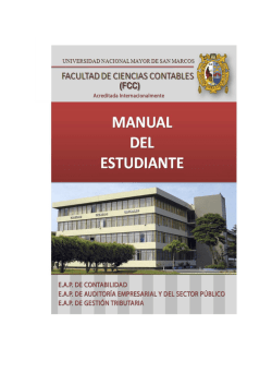 Manual del Estudiante - Facultad de Ciencias Contables