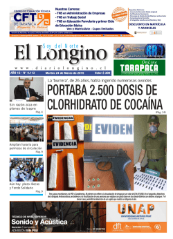 portaba 2.500 dosis de clorhidrato de coca&iacute;na