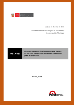 META08: - Ministerio de Economía y Finanzas