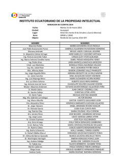 Listado de invitados al evento de Rendición de Cuentas 2014