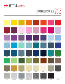 Carta de colores de telas 2015