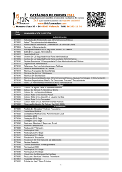 Cat&aacute;logo de cursos