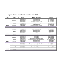 Programa Diploma en Medicina de Gatos Domésticos 2015