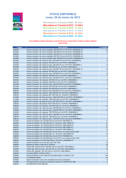 STOCK DISPONIBLE viernes, 27 de marzo de 2015