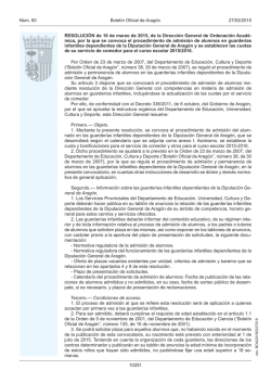 RESOLUCIÓN de 16 de marzo de 2015, de la Dirección General de