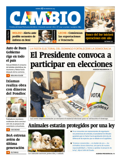 El Presidente convoca a participar en elecciones