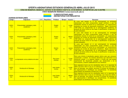 oferta asignaturas estudios generales abril-julio 2015